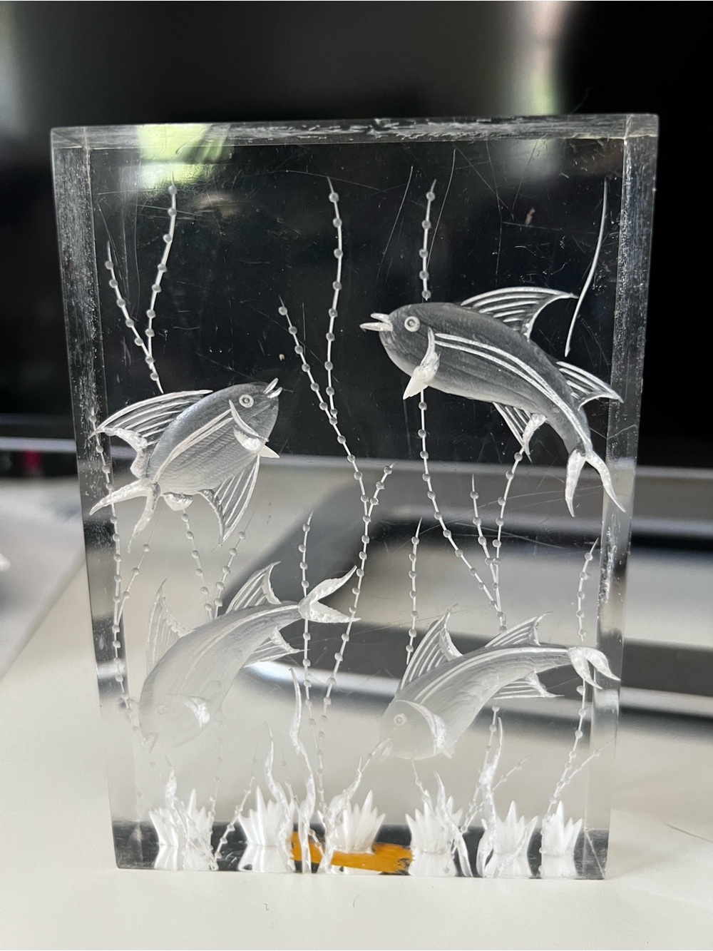 Clear Acrylic Fish Aquarium Décor Block - Clear